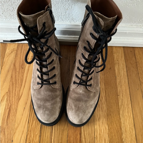 Paul Green Women Jackson Fine Brown Suede Combat Boots size 8US Austrian 5.5 - Picture 9 of 9